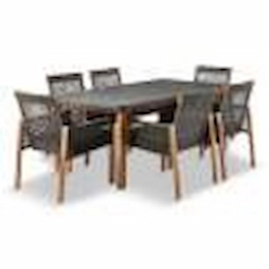 Outdoor patio dining set with table and chairs