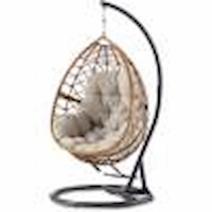 Hanging patio hammock chair with woven seat design